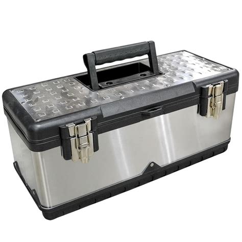 small steel tool box|hand held metal tool box.